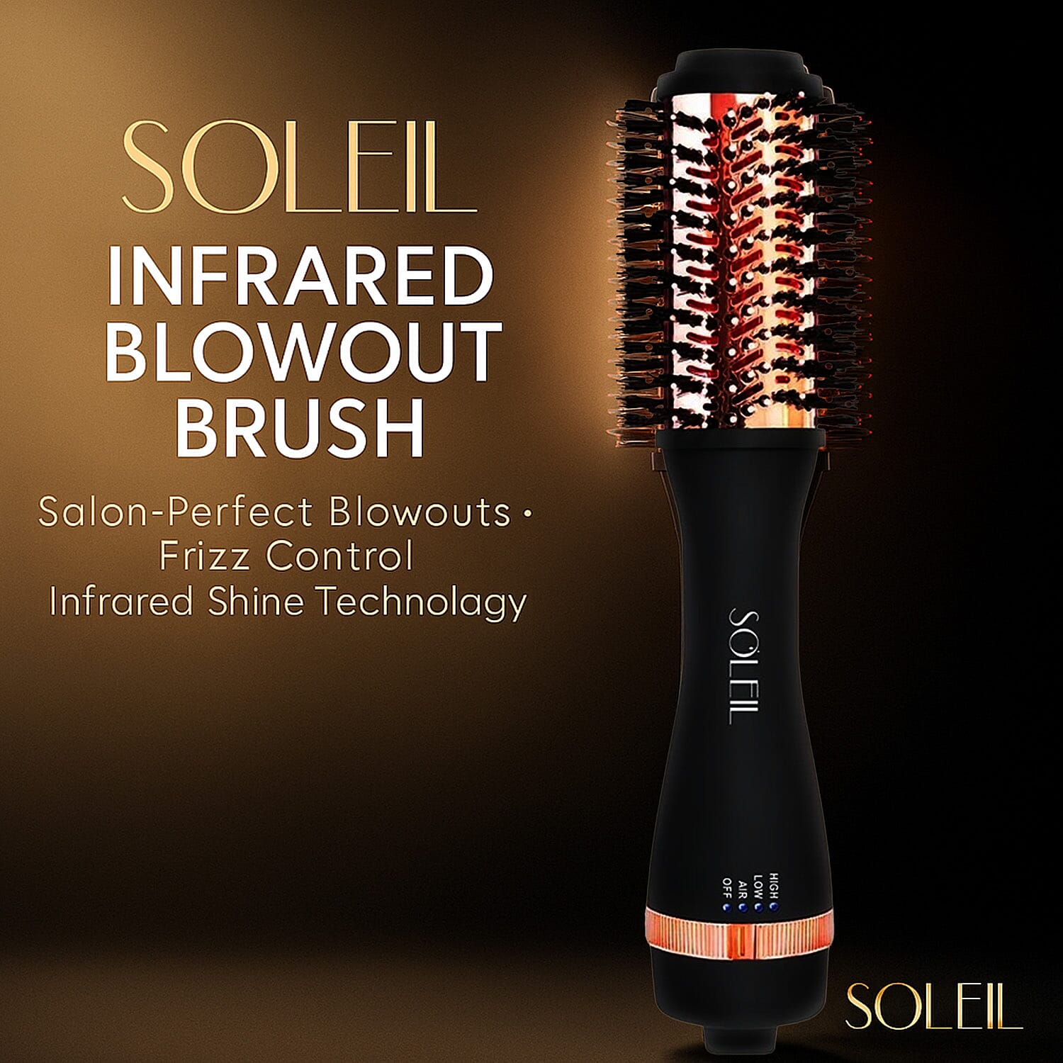 SOLEIL Infrared 2 Blowout Brush - Black