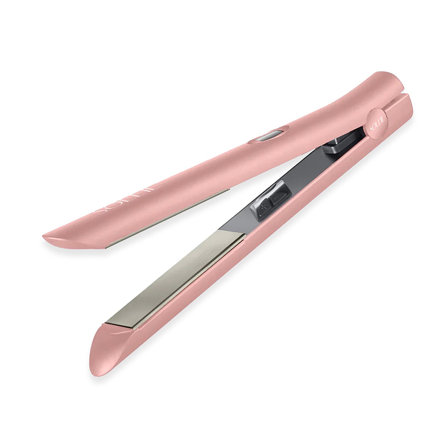 MEGA CLOSEOUT DEAL - SOLEIL Flat Iron Titanium Styler With Lifetime Warranty - Rose Gold