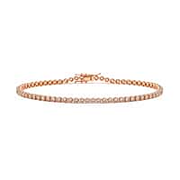 Close Out Deal - 9K Rose Gold SGL Certified Natural Champagne Diamond Bracelet (Size 7.5) 2.10 Ct.