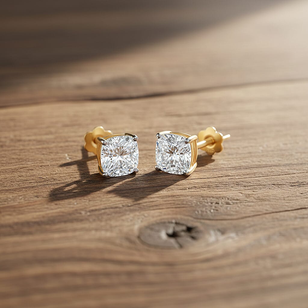 Rachel Galley 9K Yellow Gold VS Lab Grown Diamond EF, VS Earring, Gold Wt.1 Gms  1.020  Ct.