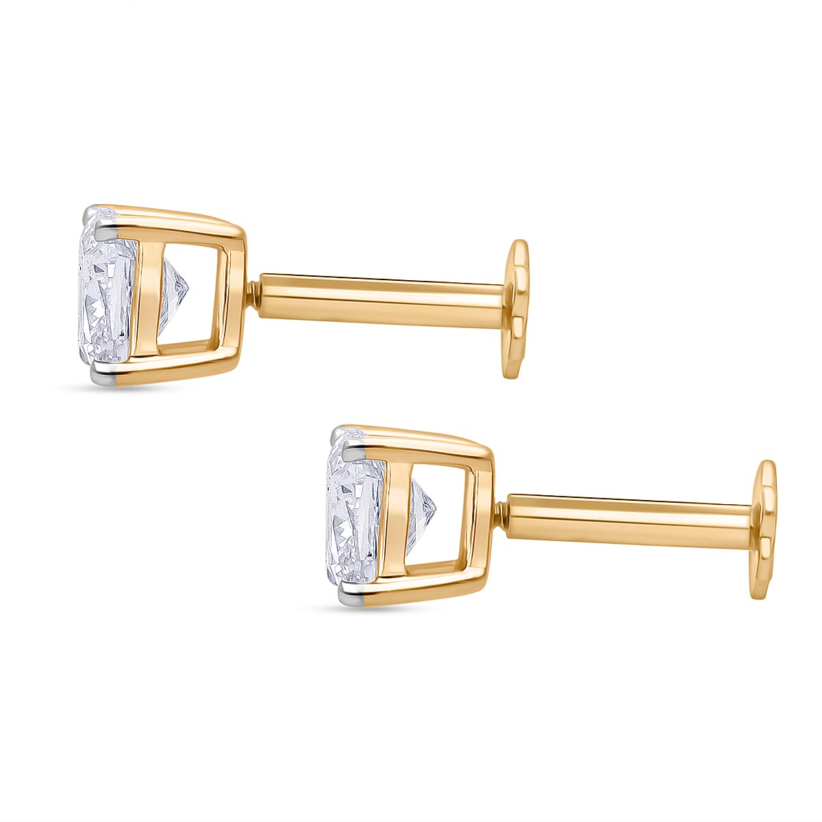 Rachel Galley 9K Yellow Gold VS Lab Grown Diamond EF, VS Earring, Gold Wt.1 Gms  1.020  Ct.
