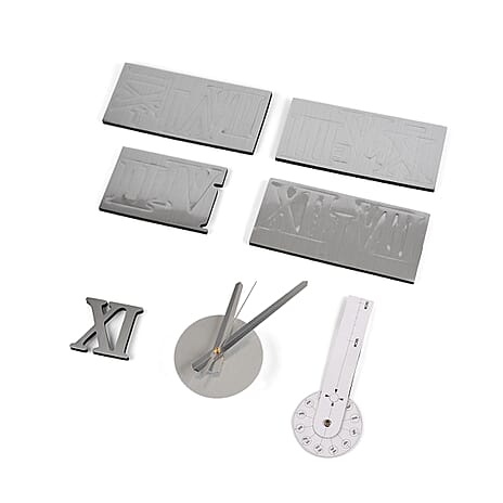 Clock (Size - One Size) - Silver & Yellow