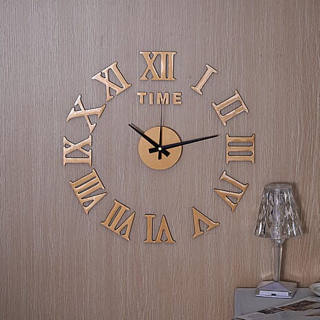Clock (Size - One Size) - Rose Gold & Yellow