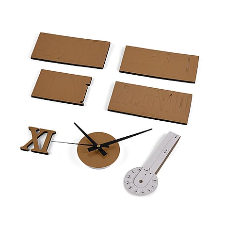 Clock (Size - One Size) - Rose Gold & Yellow