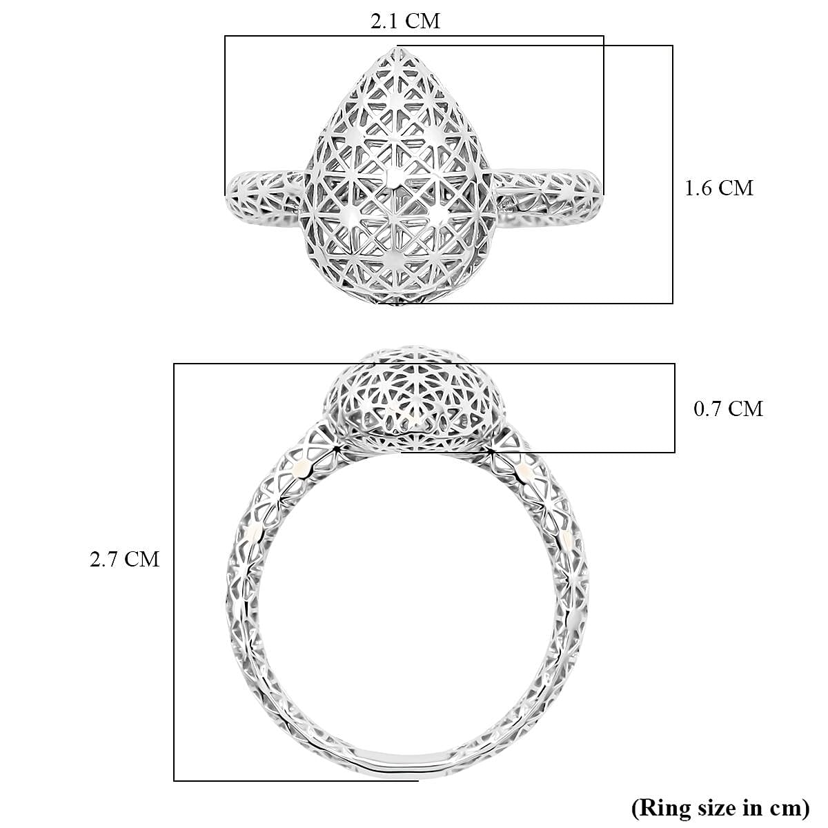 Treasure Of Siam - Rhodium Overlay Sterling Silver Ring