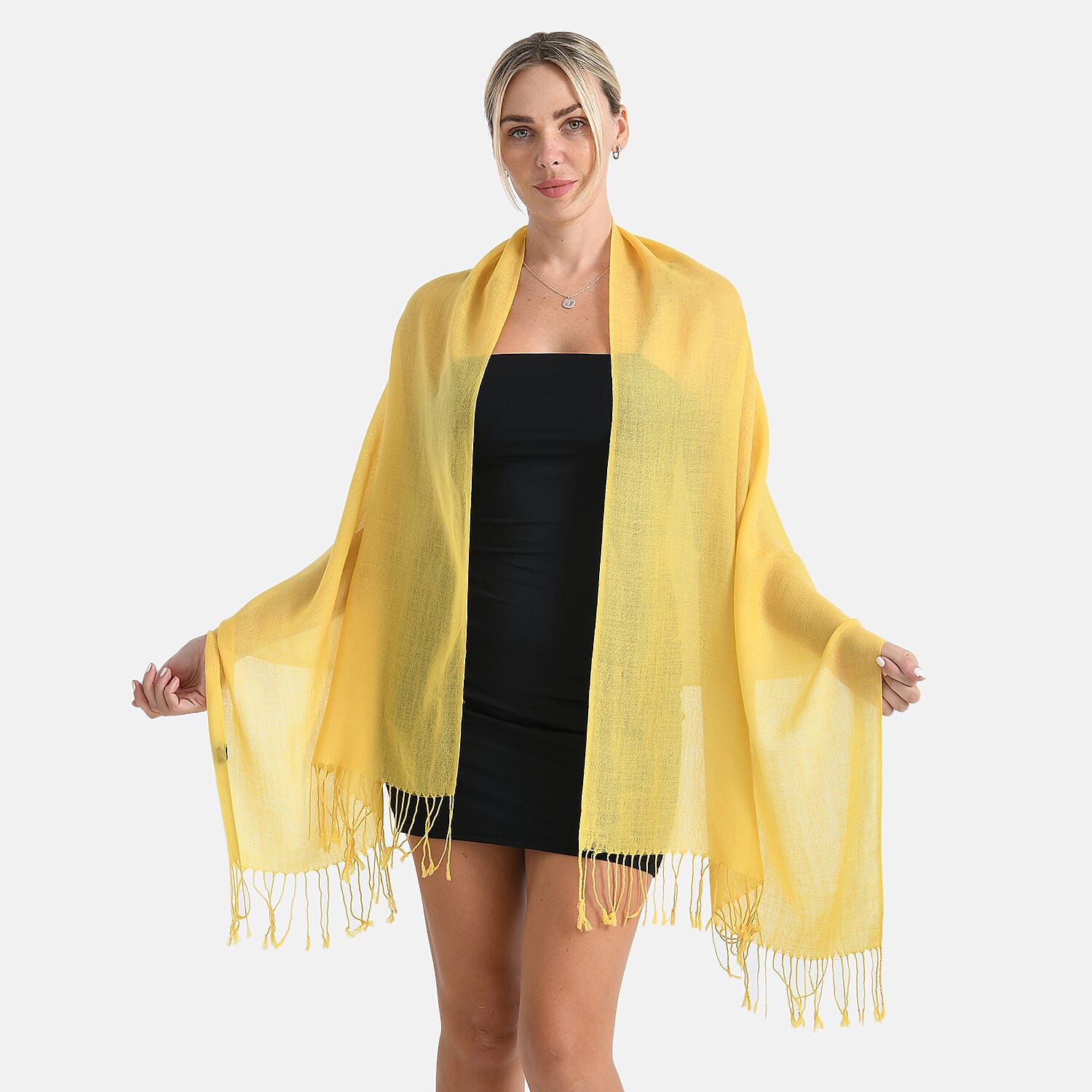 La Marey Merino Wool Scarf (170 x 65 cm) - Yellow