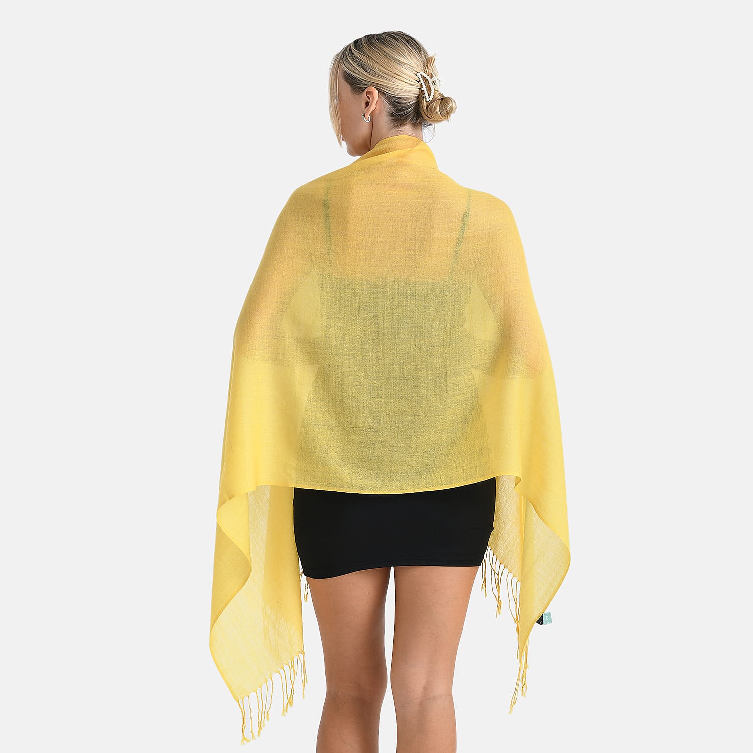 La Marey Merino Wool Scarf (170 x 65 cm) - Yellow