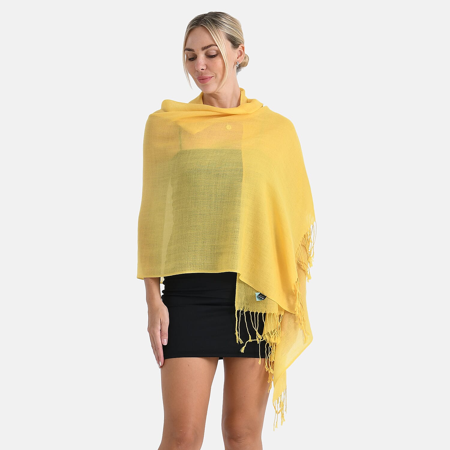 La Marey Merino Wool Scarf (170 x 65 cm) - Yellow
