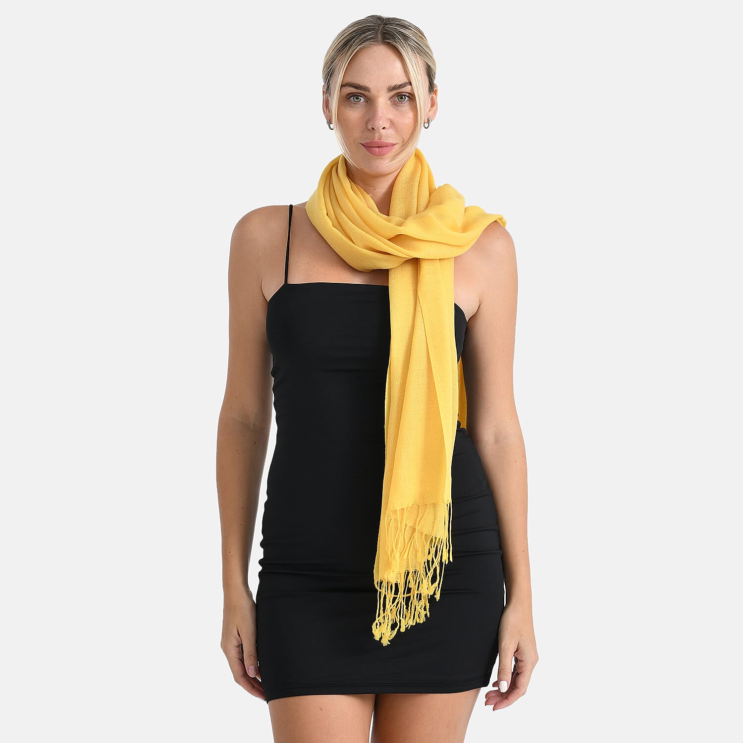 La Marey Merino Wool Scarf (170 x 65 cm) - Yellow