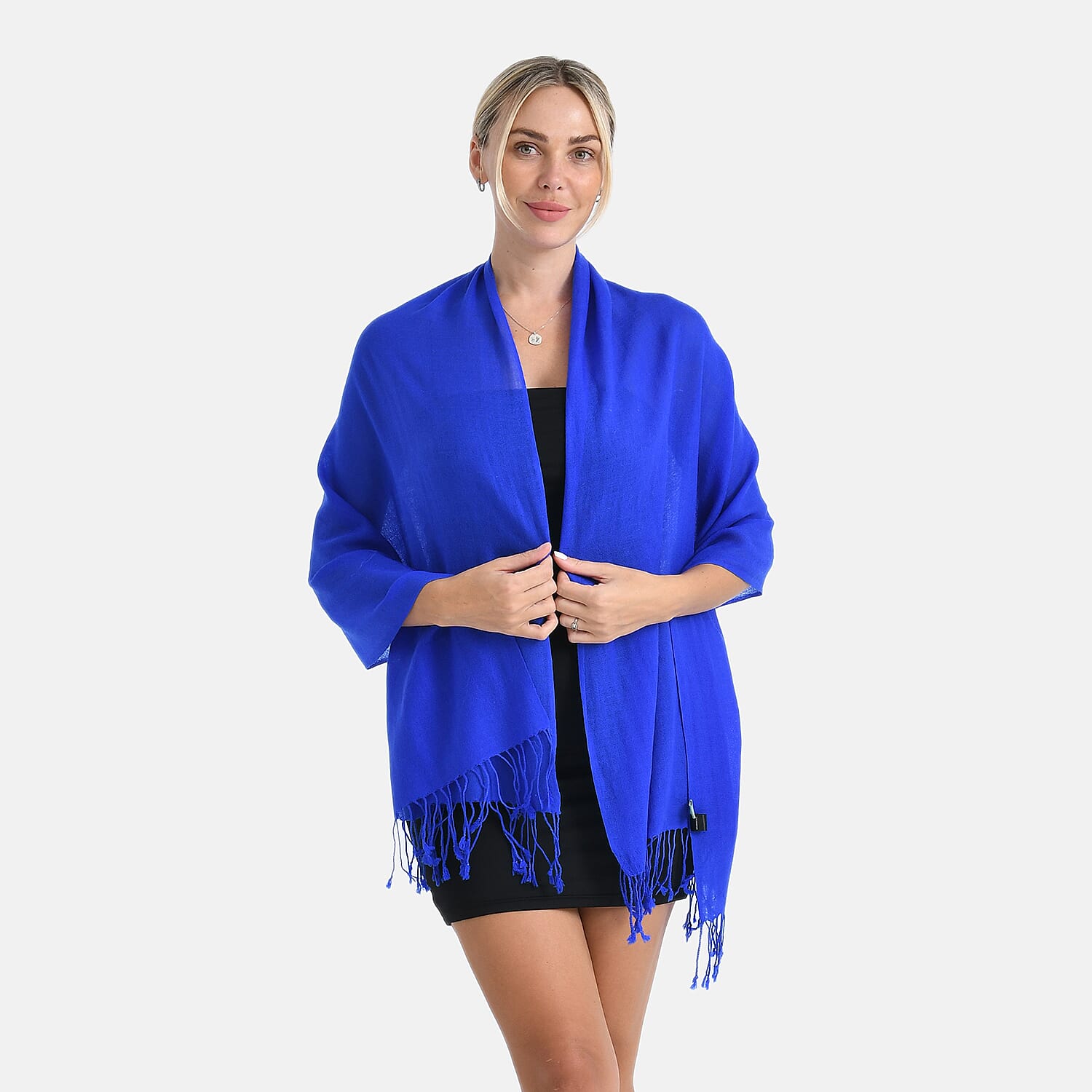 La Marey Merino Wool Scarf (170 x 65 cm) - Blue