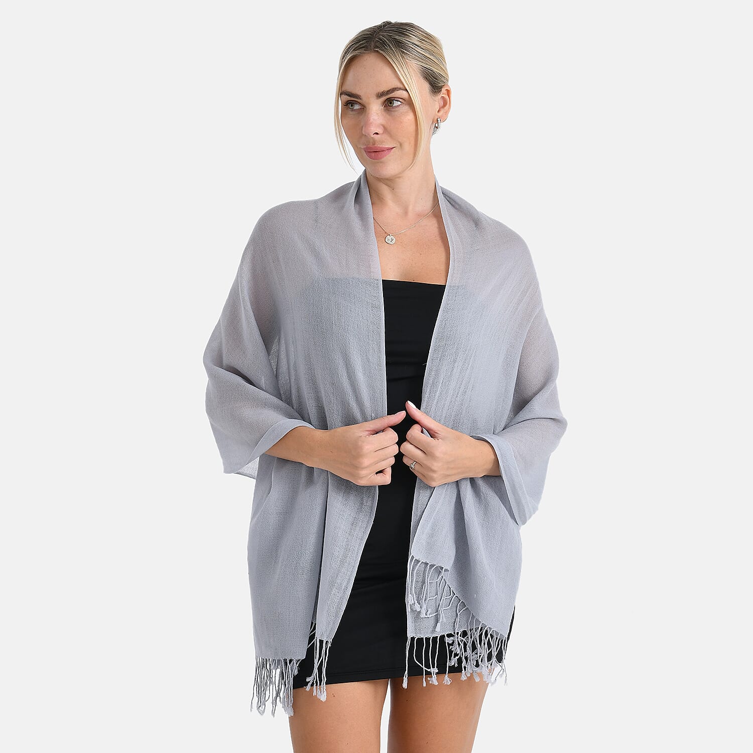 La Marey Merino Wool Scarf (170 x 65 cm) - Grey