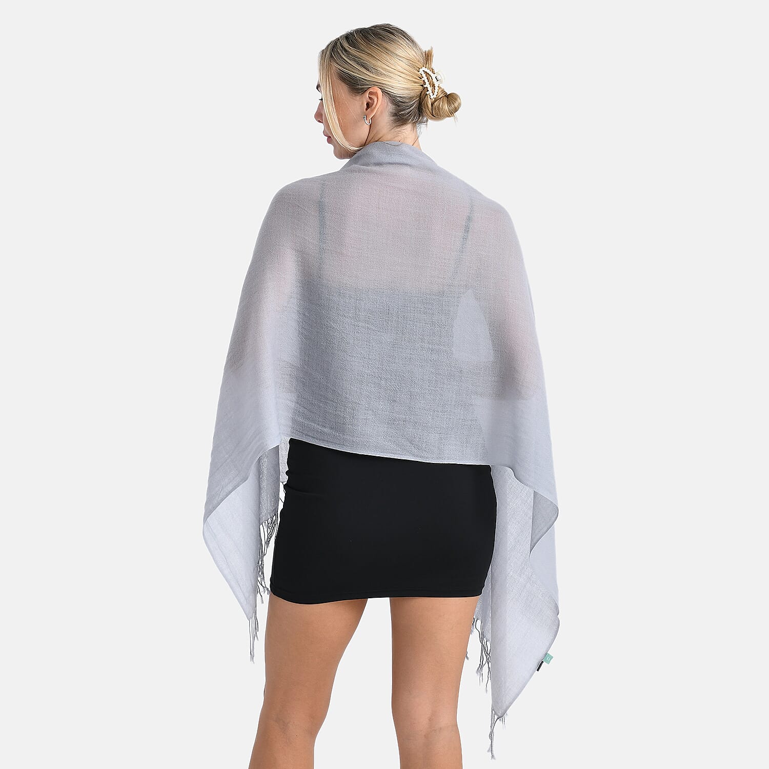 La Marey Merino Wool Scarf (170 x 65 cm) - Grey