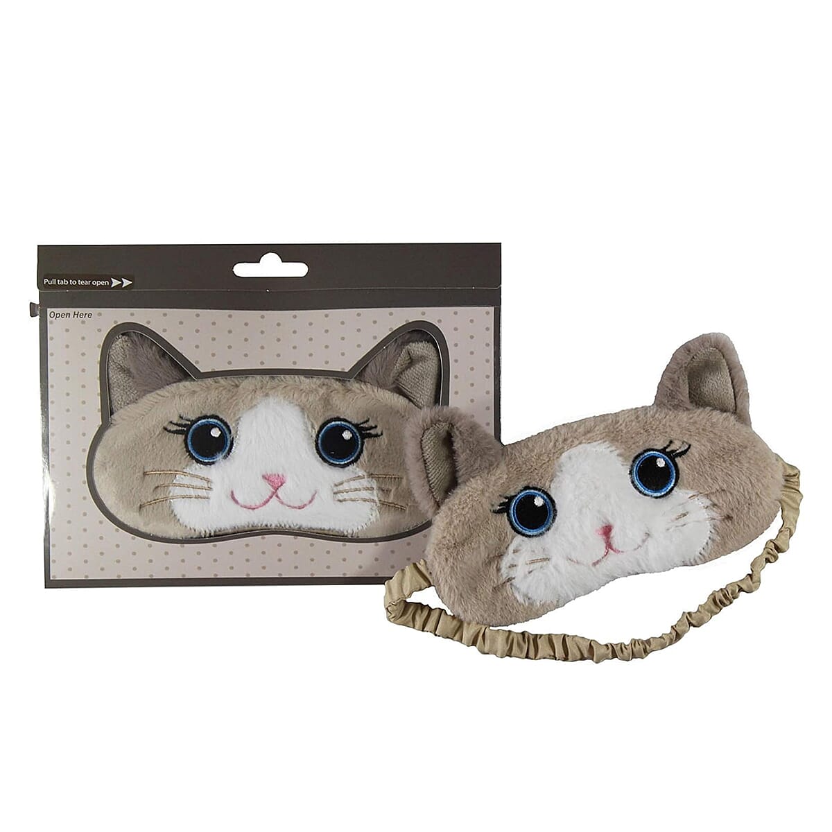 Set of 4 Animal Eye Masks - Brown Labrador, Ragdoll Cat, Snowdrop Bunny & Lavender Bunny