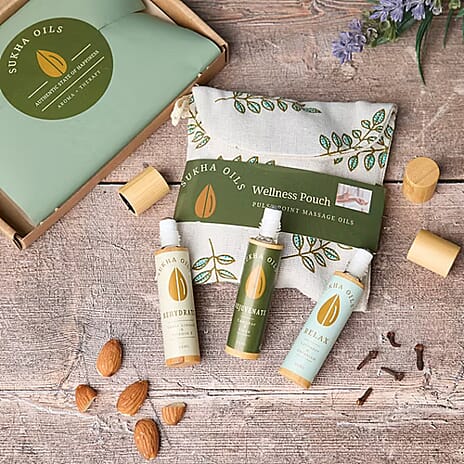 Beauty Morniung Deal-Sukha Wellness Pouch in Leaf Design