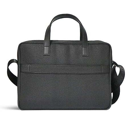 IW Special Leather Laptop Bag - Black