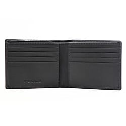 POLICE Genuine Leather Slim Wallet - Black Camouflage