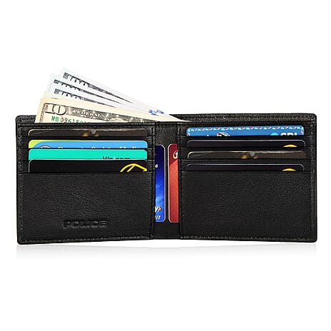 IW Special Leather Wallet - Dark Black