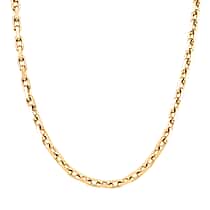 Designer Inspired Cable Link Necklace (Size - 20) in Yellow Gold Plated