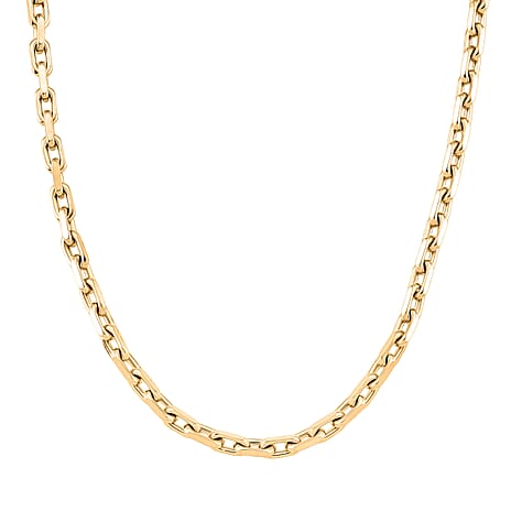 Designer Inspired Cable Link Necklace (Size - 20) in Yellow Gold Plated