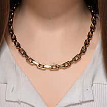 Designer Inspired Cable Link Necklace (Size - 20) in Yellow Gold Plated