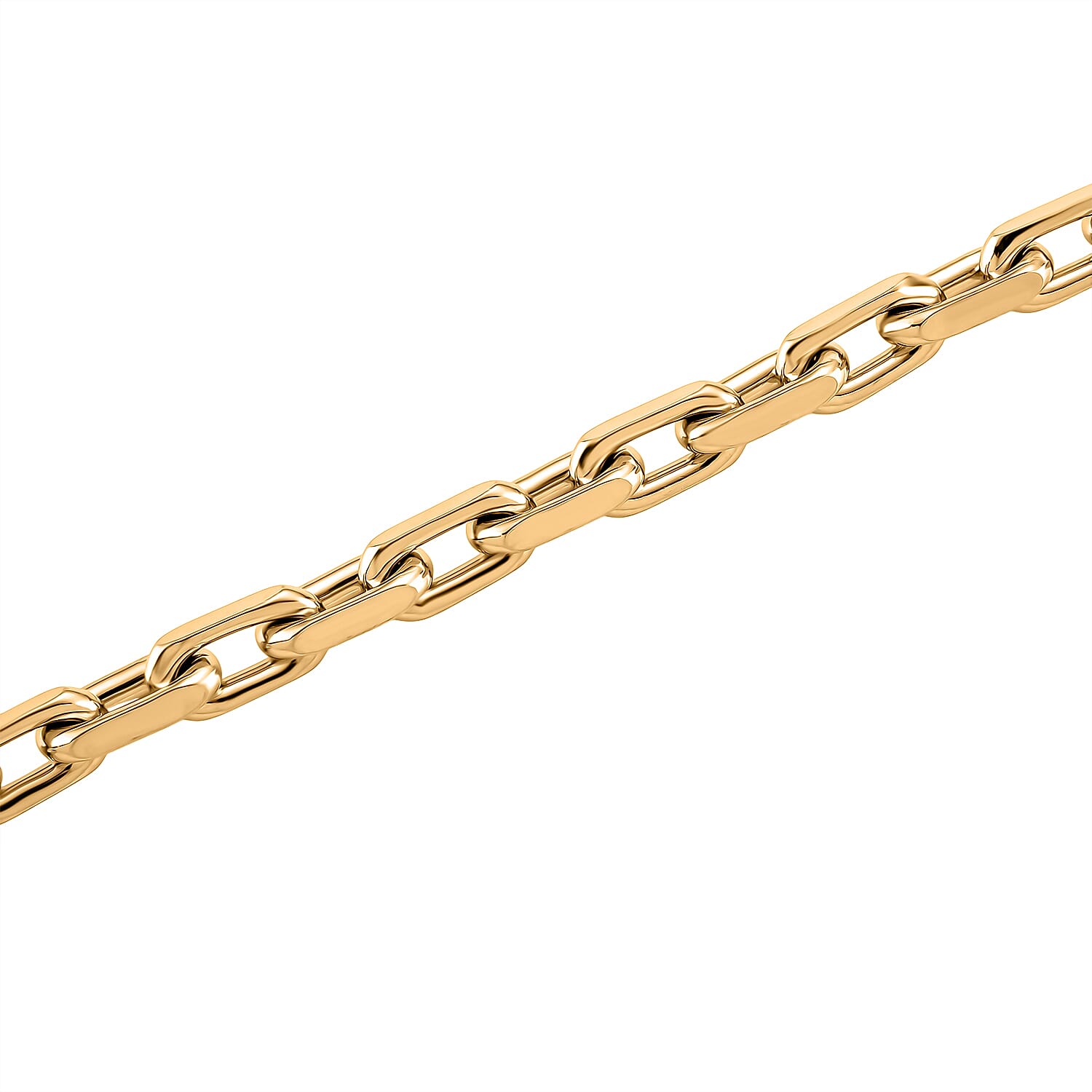 Designer Inspired Cable Link Necklace (Size - 20) in Yellow Gold Plated