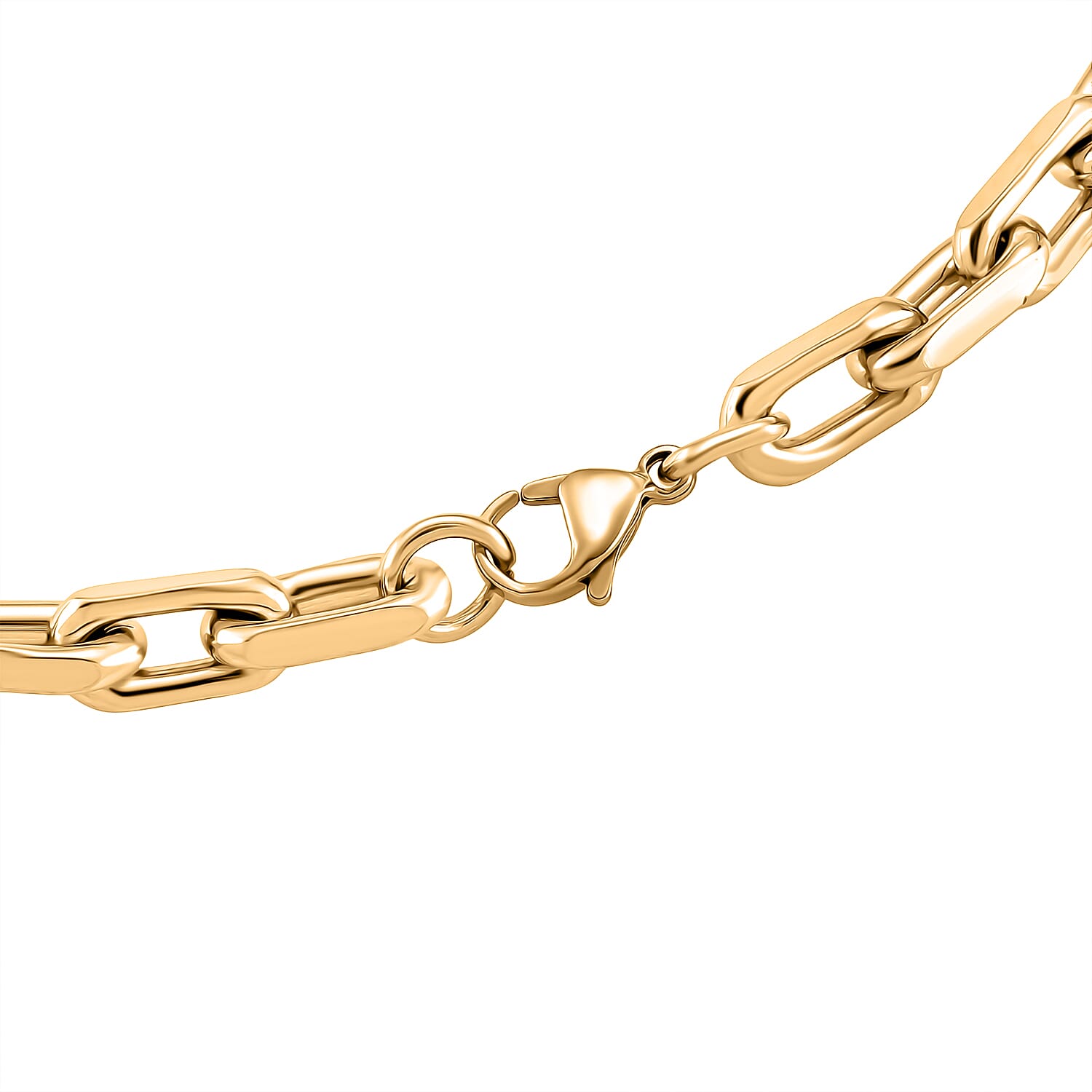 Designer Inspired Cable Link Necklace (Size - 20) in Yellow Gold Plated