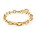 Designer Inspired Cable Link Bracelet (Size - 7.5 - 2 Ext) in Yellow Gold Plated