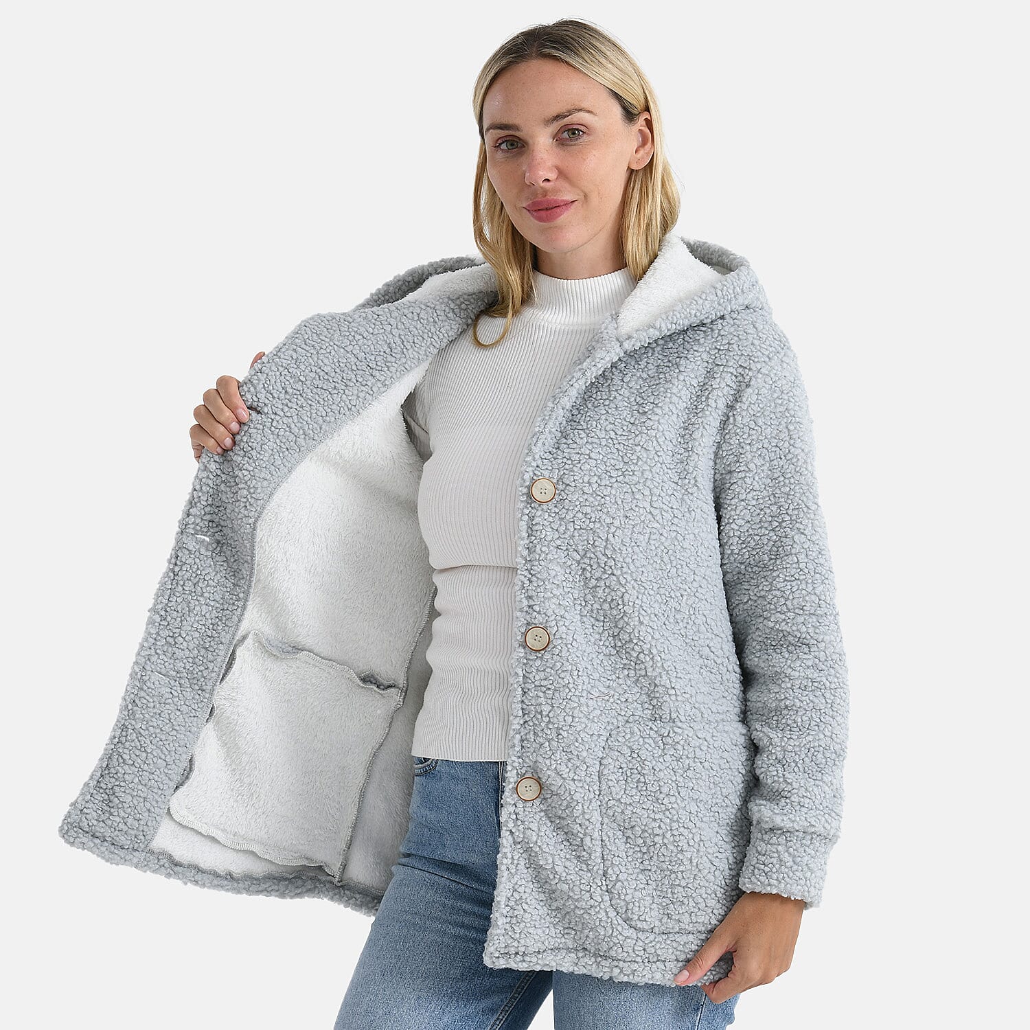 Maisi Ultra Warm - Cozy Boucle Coat With Hood