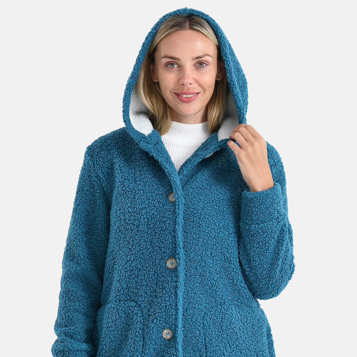 Maisi Ultra Warm - Cozy Boucle Coat With Hood