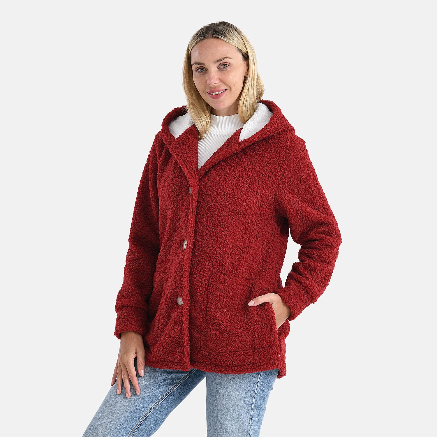 Maisi Ultra Warm - Cozy Boucle Coat With Hood