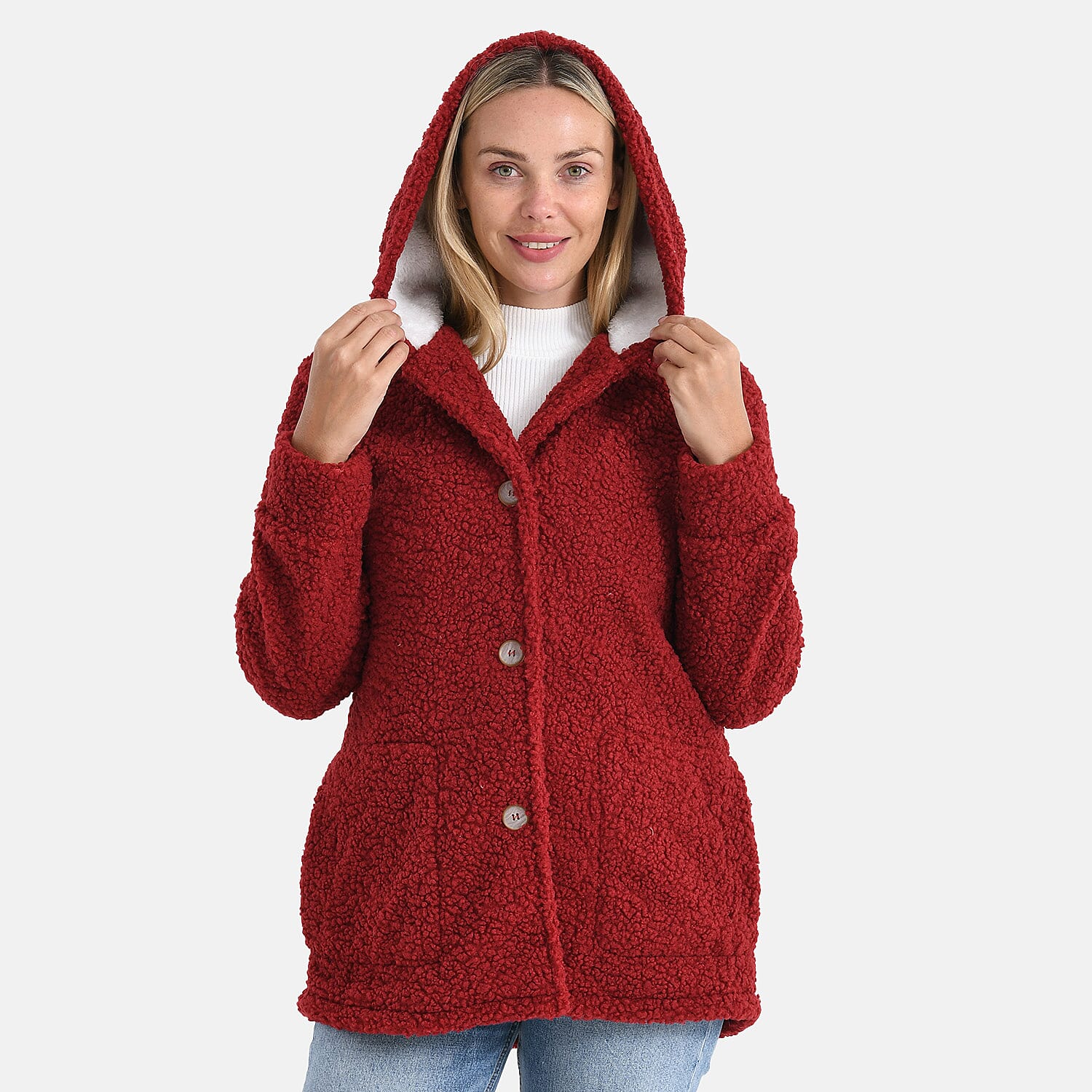 Maisi Ultra Warm - Cozy Boucle Coat With Hood