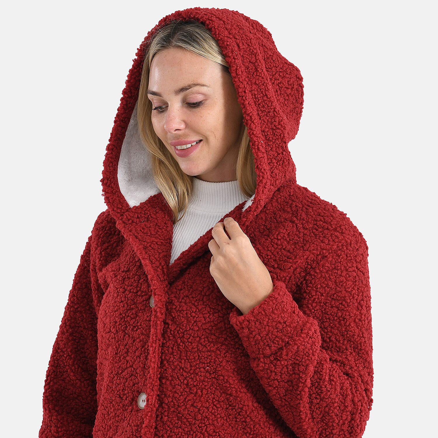 Maisi Ultra Warm - Cozy Boucle Coat With Hood