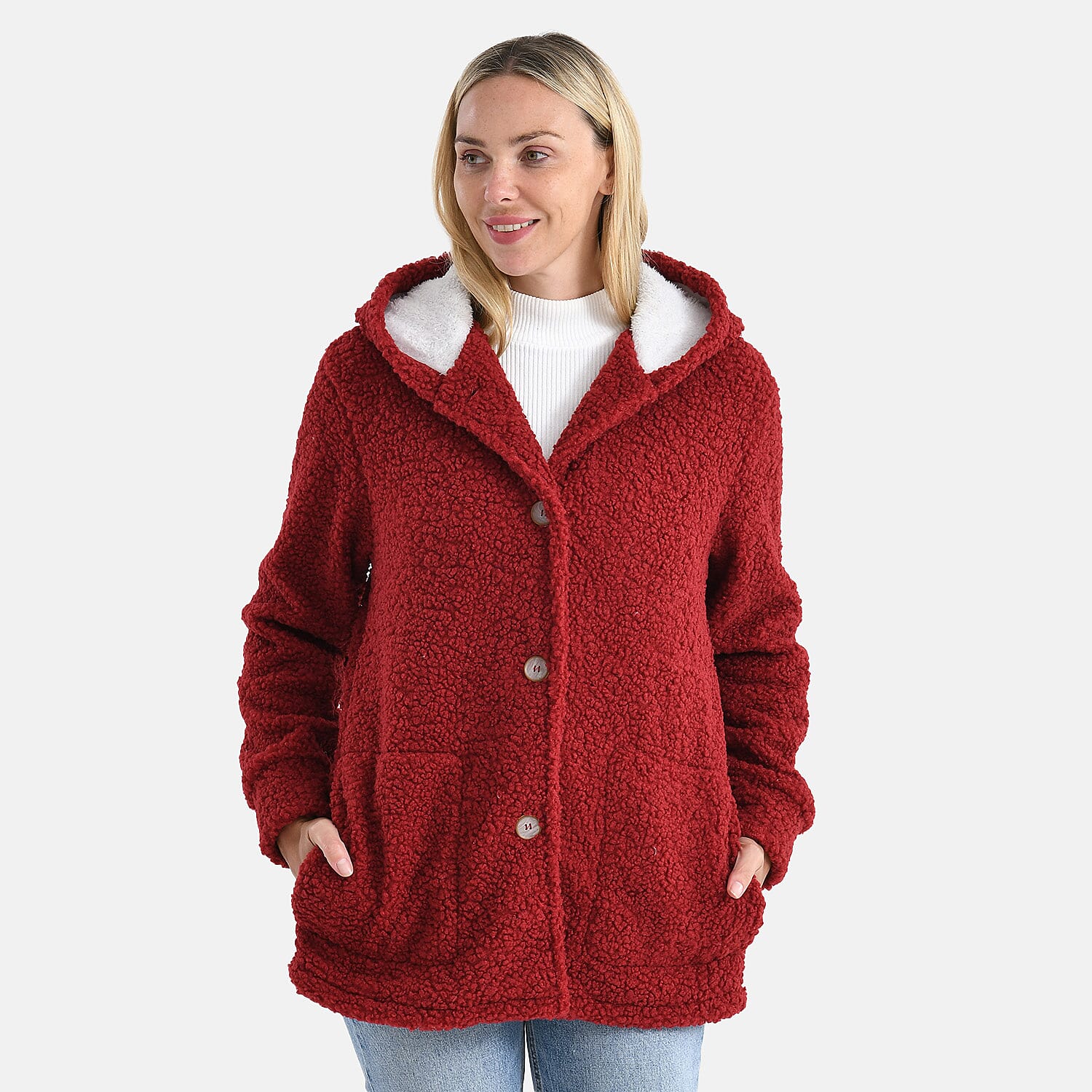 Maisi Ultra Warm - Cozy Boucle Coat With Hood