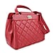 Closeout Deal- Badgley Mischika Quilted Vegan Leather Tote Bag - Red