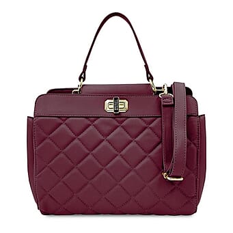 https://tjcuk.sirv.com/Products/82/4/8242336/Closeout-Deal-PU-Tote-Bag-Size-6x11x10-cm-Plum_8242336.jpg?w=342&h=342
