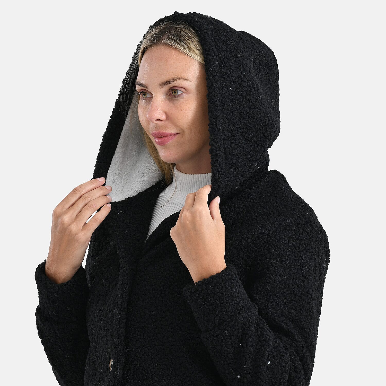 Maisi Ultra Warm - Cozy Boucle Coat With Hood