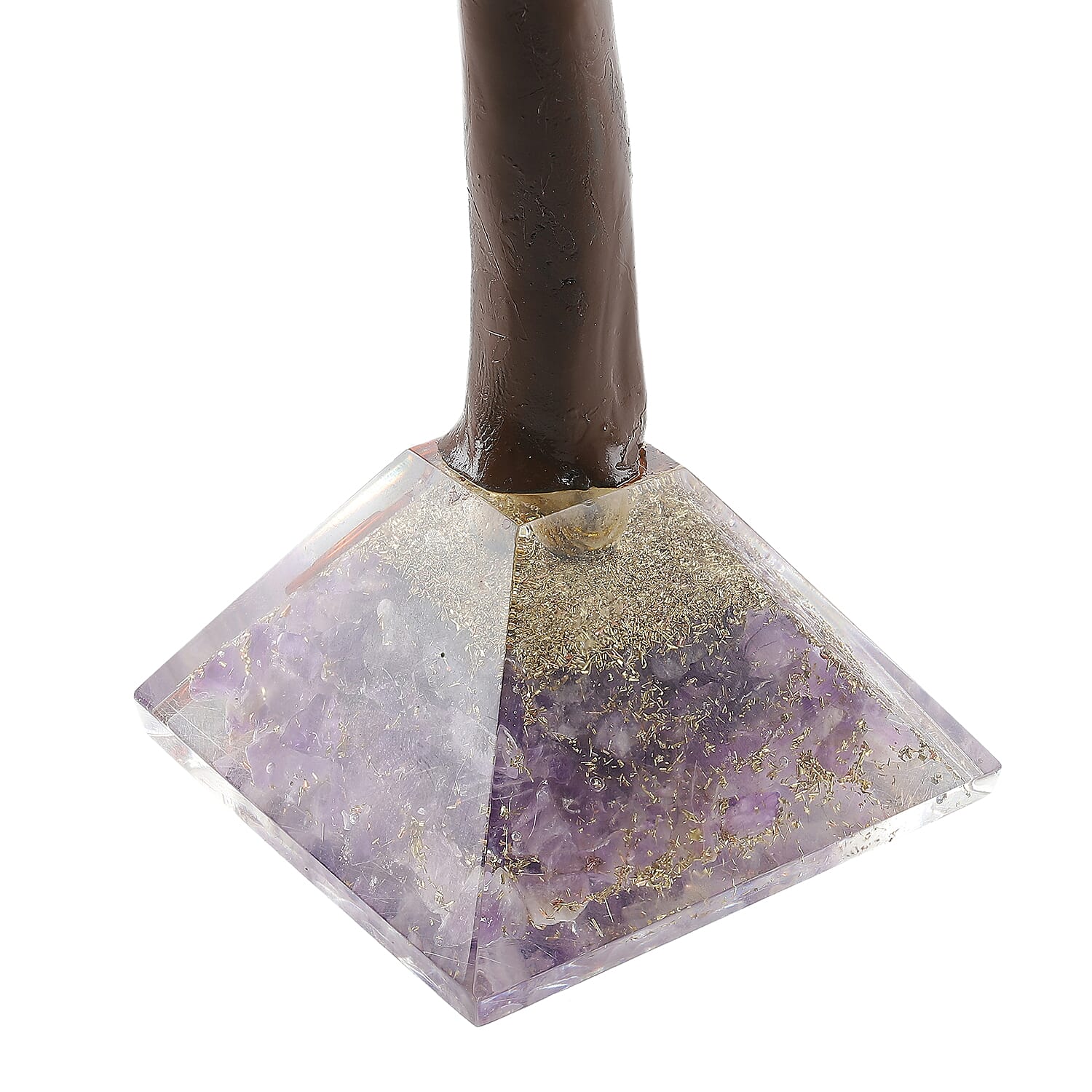 LIVMORE Amethyst Gemstone Tree with Orgone Base (23 cm) - Purple