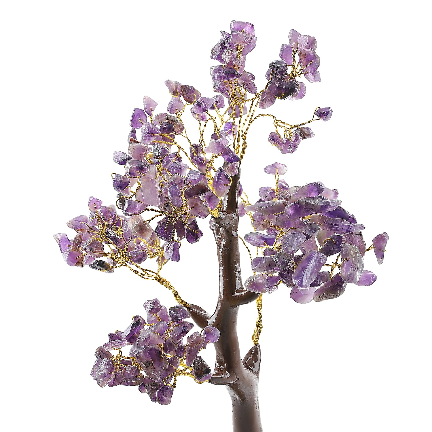LIVMORE Amethyst Gemstone Tree with Orgone Base (23 cm) - Purple