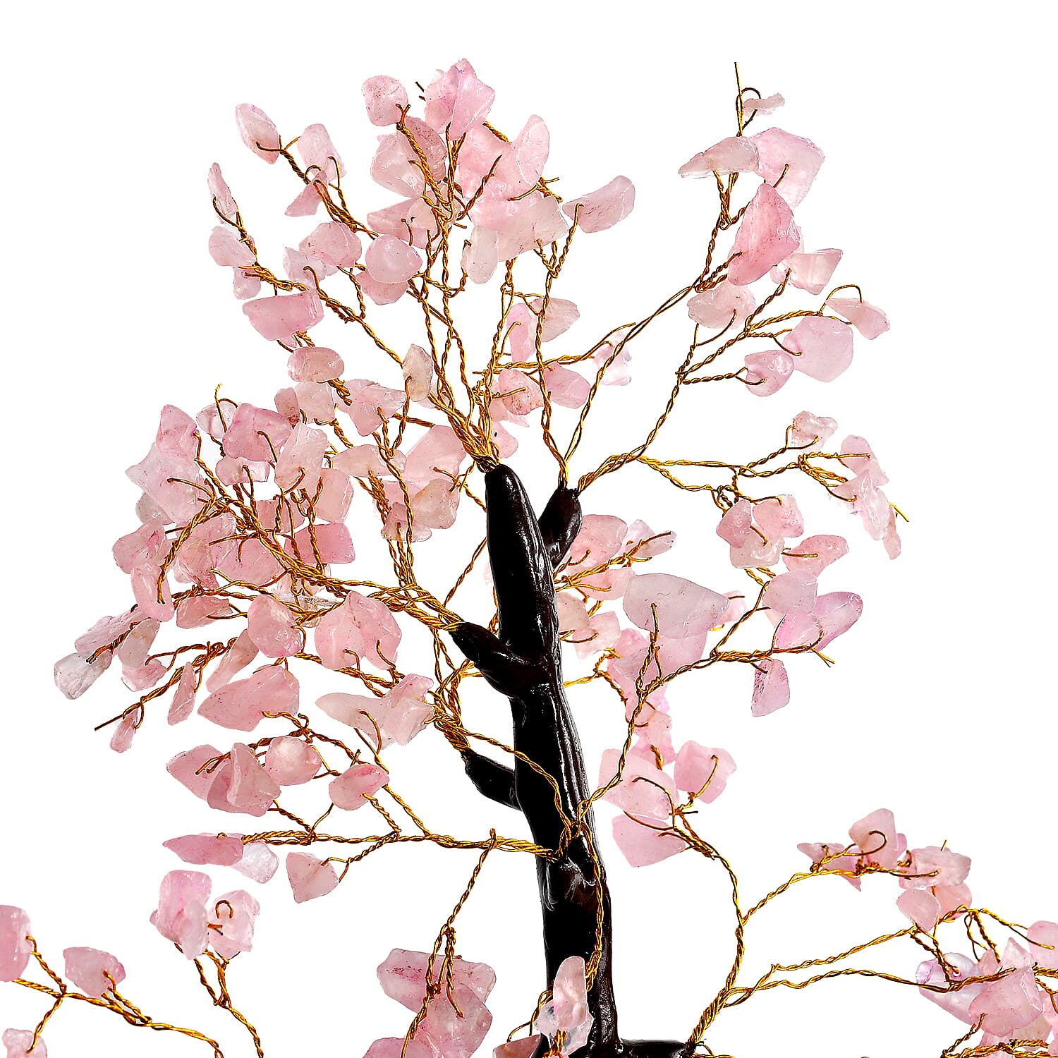 LIVMORE Rose Quartz Gemstone Tree with Orgone Base (23 cm) - Rose