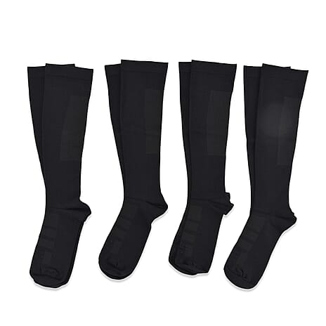 Bliss - Beyond Set of 4 - Tommle Copper FIR Compression Socks (Size S) - Black