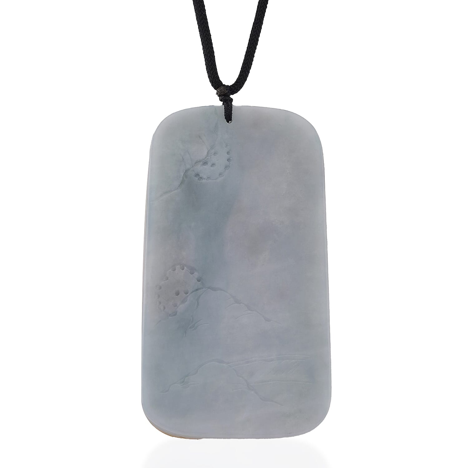 Type A Natural Bi Colour Honey Jade Hand Carved Necklace with Cotton Thread (Size 30 Adjustable) 515.00 Ct.