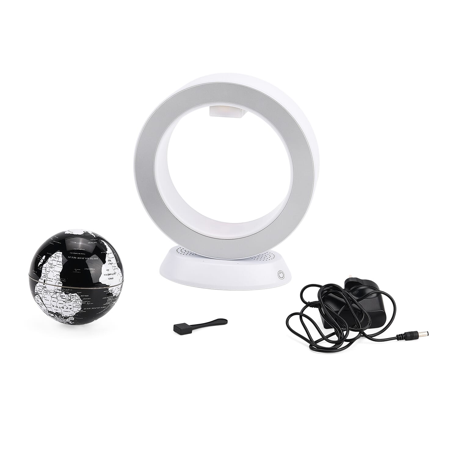 LIVMORE Magnetic Levitation Floating Earth Globe with Bluetooth Speaker - Black & White 24.5x22x10cm