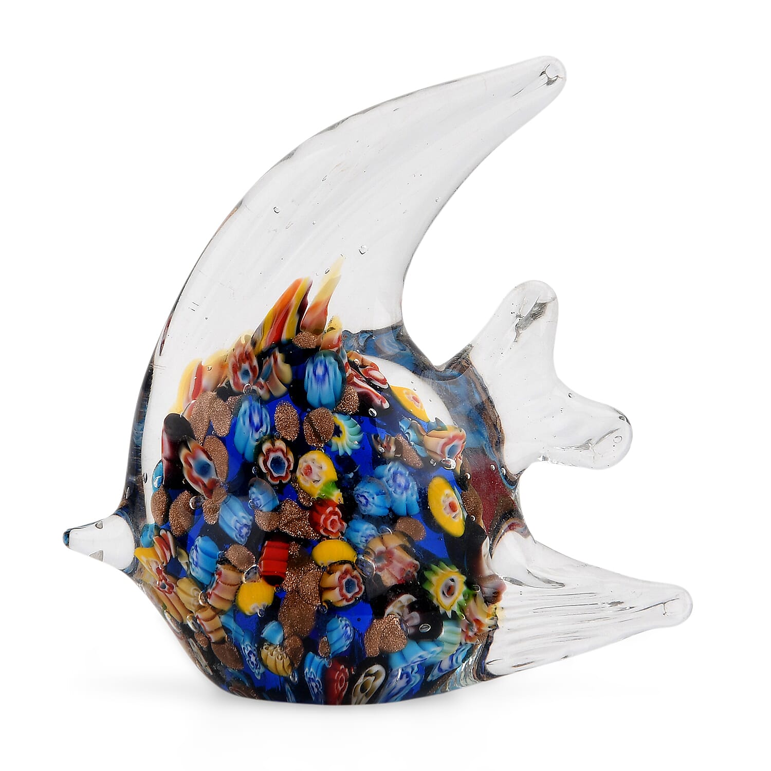 LIVMORE Fish Glass Ornaments (11 x 11 x 4 cm) - Multicolour