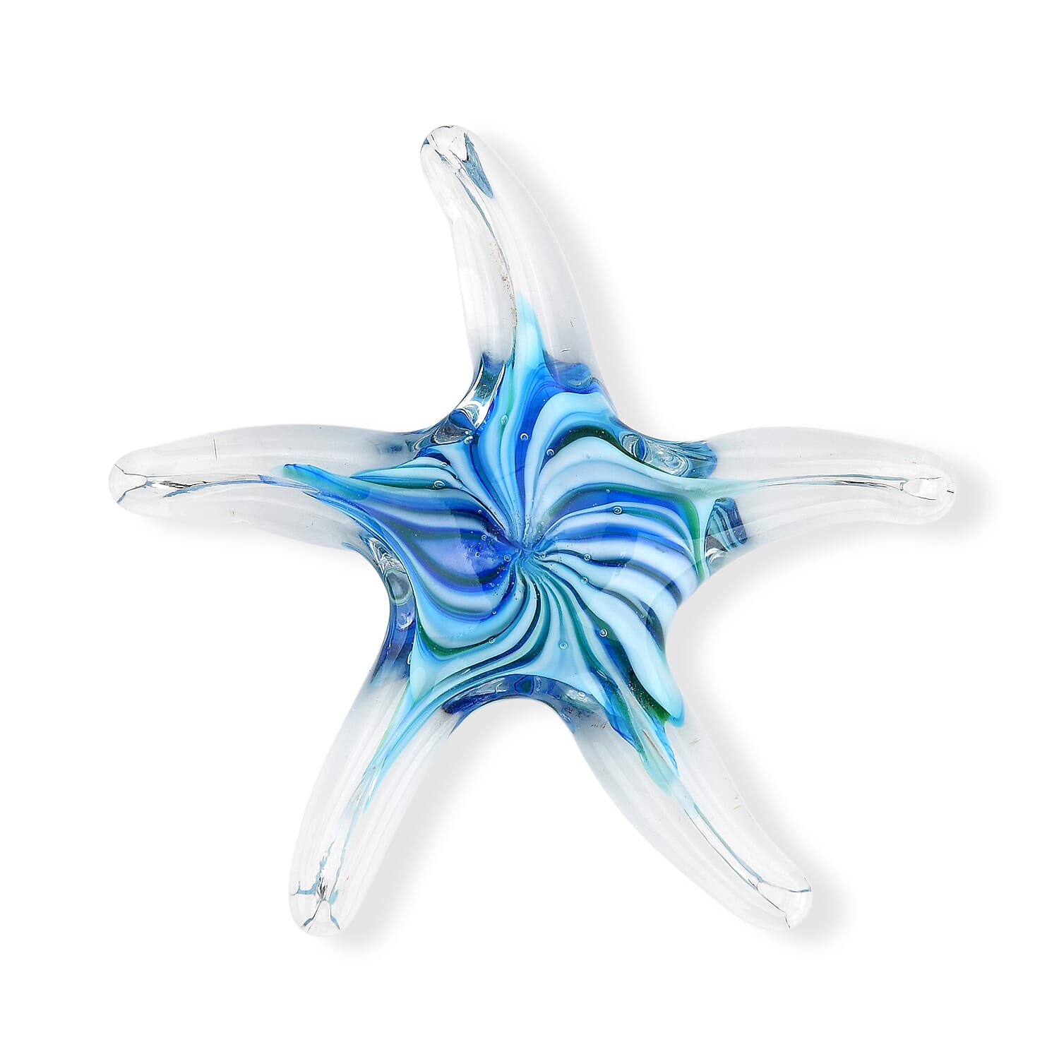 LIVMORE Starfish Glass Ornaments (12 x 12 x 3.7 cm) - Multicolour