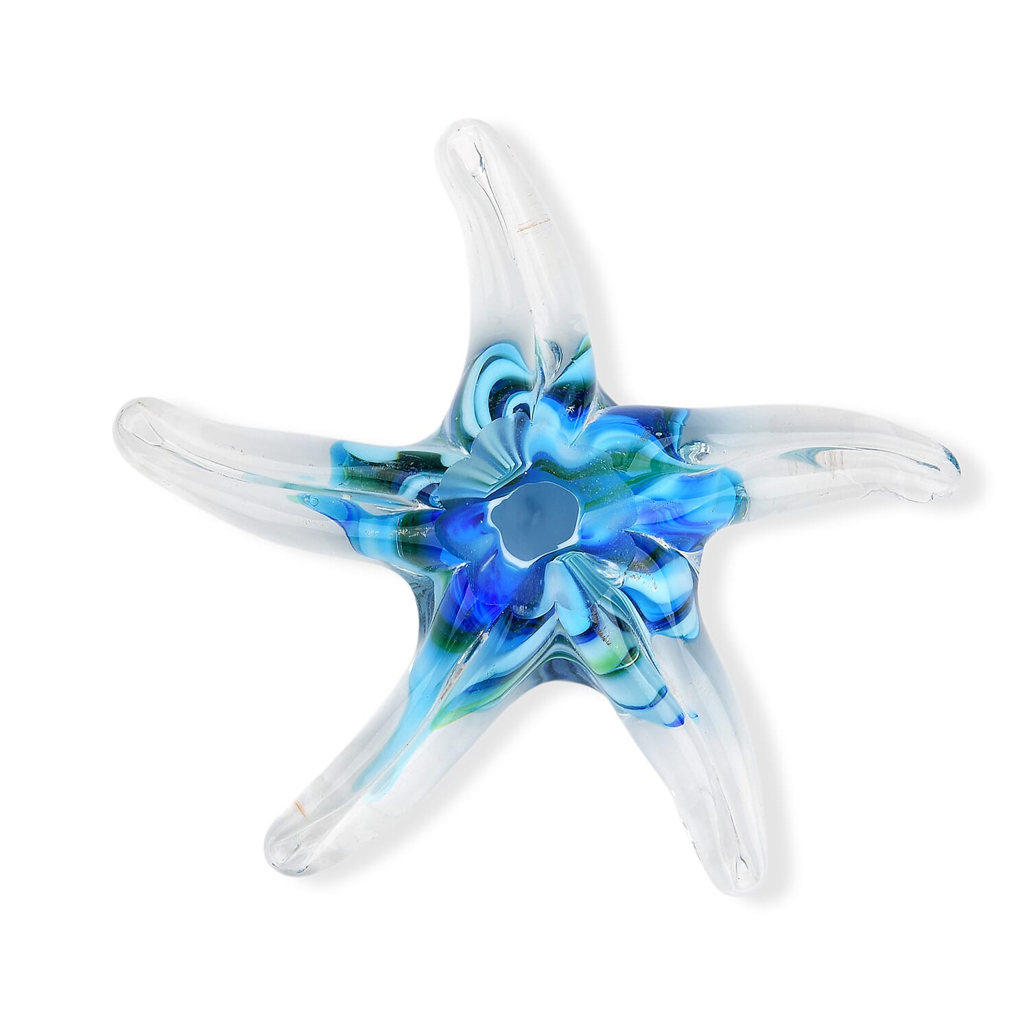 LIVMORE Starfish Glass Ornaments (12 x 12 x 3.7 cm) - Multicolour