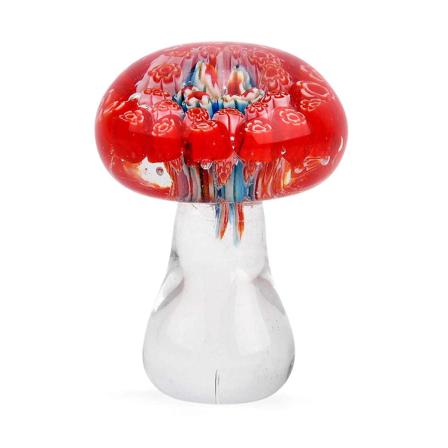 LIVMORE Mushroom Glass Ornaments (9 x 6 x 6 cm) - Multicolour