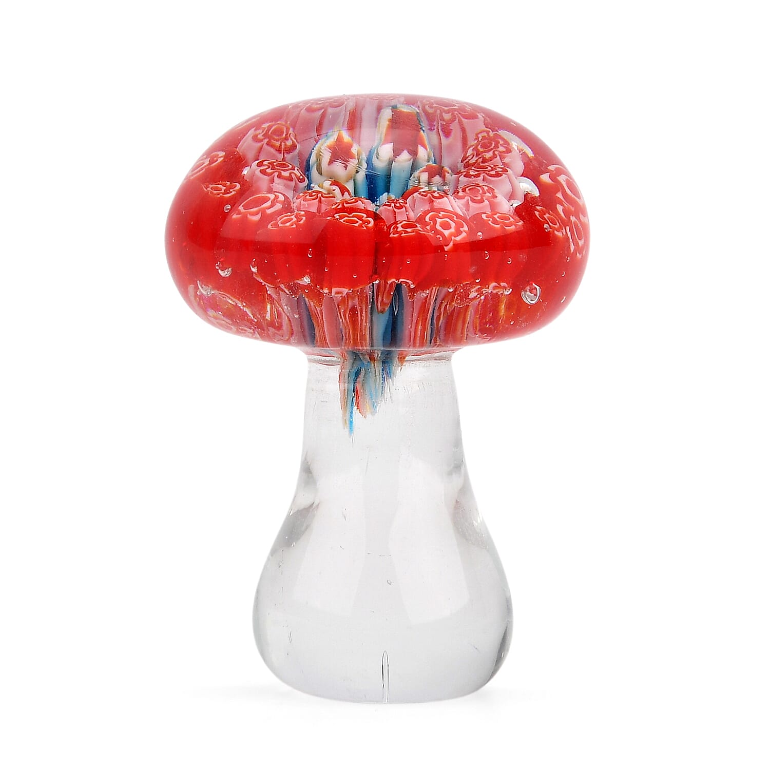 LIVMORE Mushroom Glass Ornaments (9 x 6 x 6 cm) - Multicolour