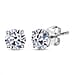 LUXURIANT 3 Ct. Lab Grown Diamond Solitaire Stud Earring in 9K Yellow Gold SGL Certified (SI-GH)