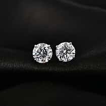 LUXURIANT 3 Ct. Lab Grown Diamond Solitaire Stud Earring in 9K White Gold SGL Certified (SI-GH)