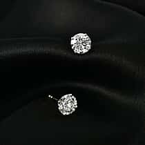 LUXURIANT 3 Ct. Lab Grown Diamond Solitaire Stud Earring in 9K Yellow Gold SGL Certified (SI-GH)
